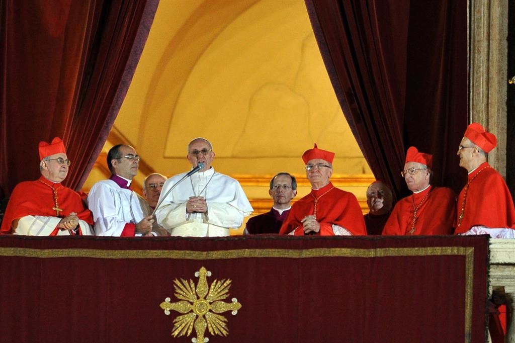 Papa Francesco appena eletto. Era il 13 marzo 2013