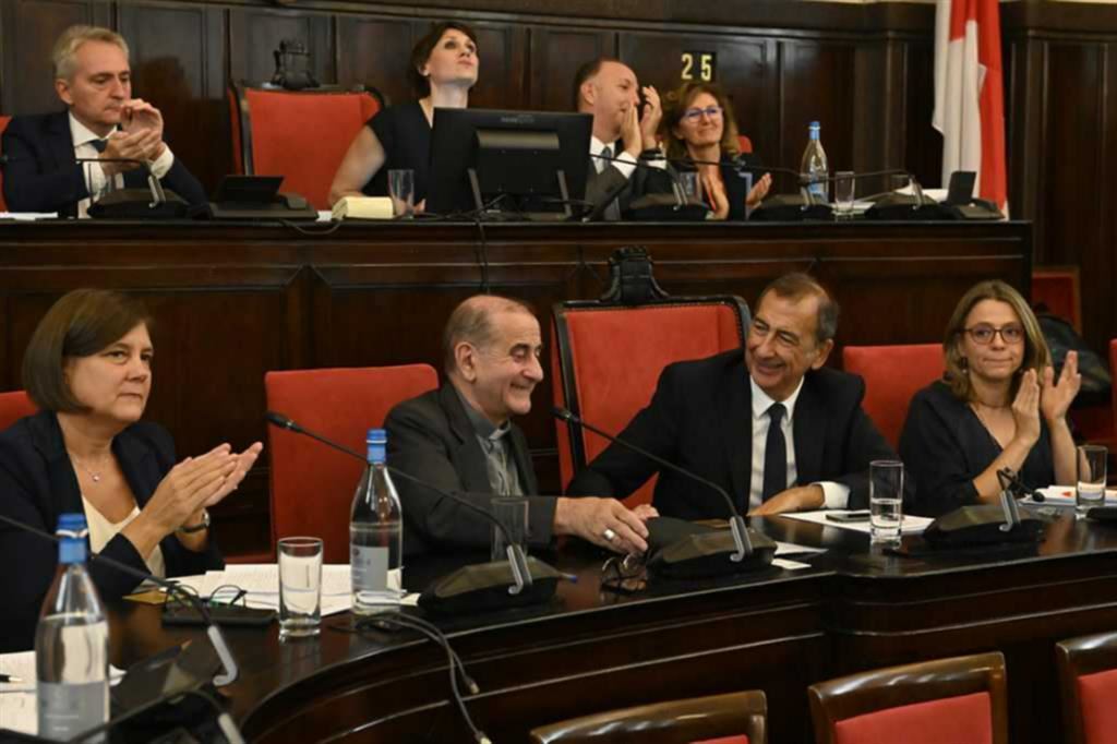 Milano: l'arcivescovo Mario Delpini e il sindaco Beppe Sala