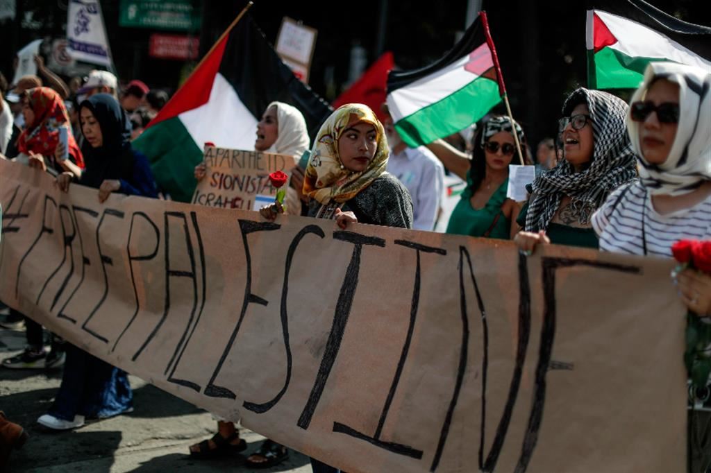 Una manifestazione pro Palestina a Città del Messico