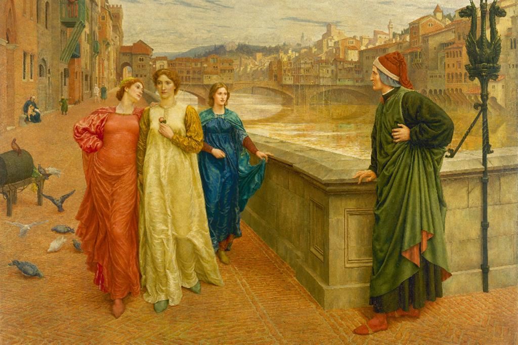 Dante e Beatrice, opera del pittore inglese Henry Holiday (1883)