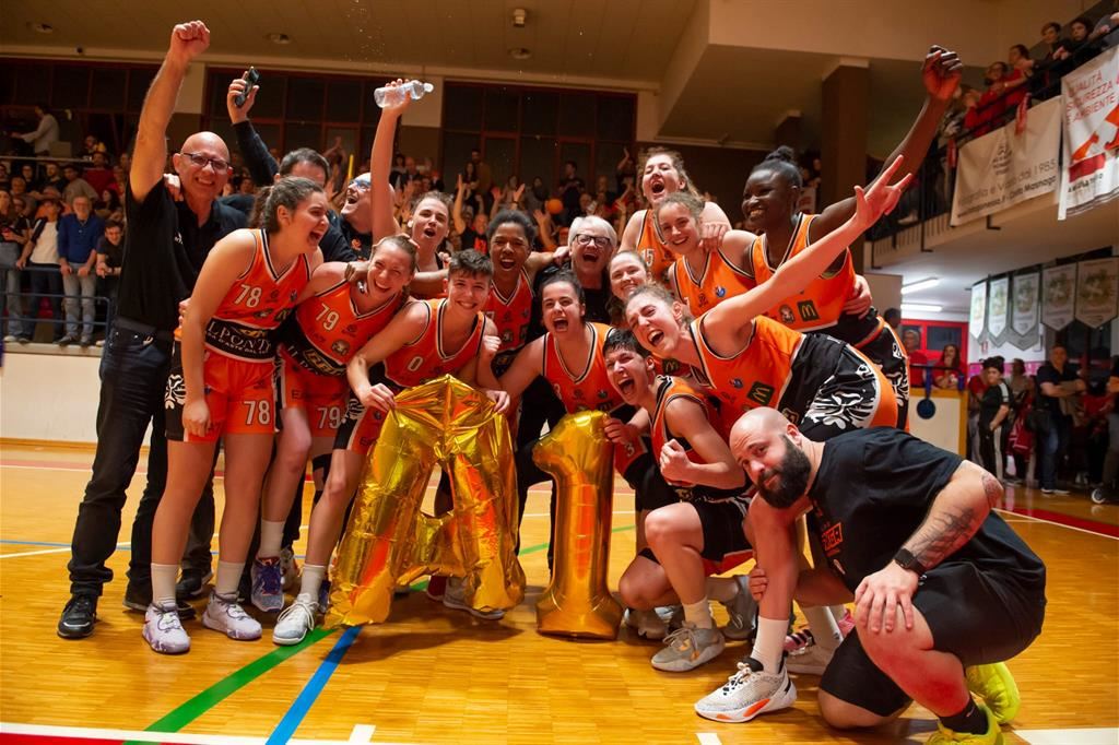 La festa delle ragazze del Sanga Basket, la società di Milano approdata in A1