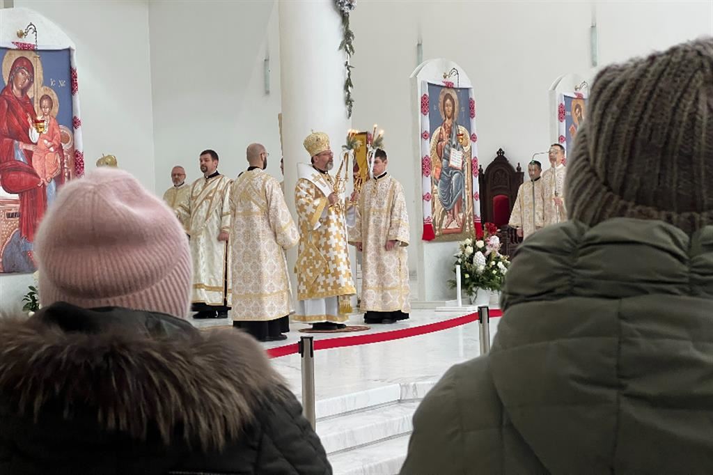 Una celebrazione nella Cattedrale greco-cattolica di Kiev