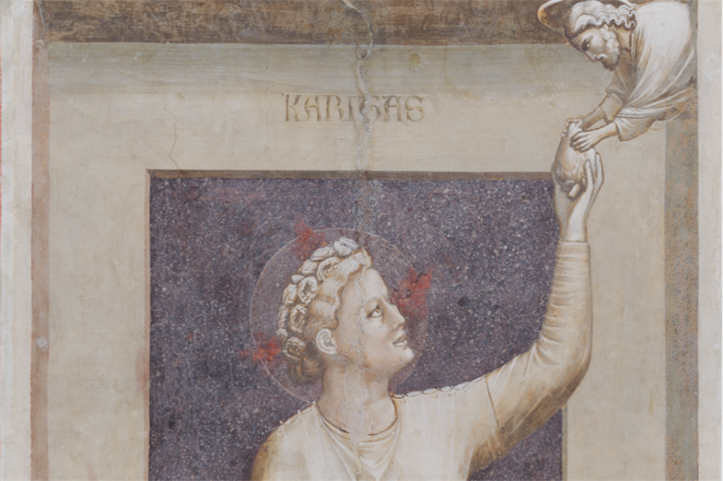 Giotto, Allegoria della Carità. Padova, Cappella degli Scrovegni
