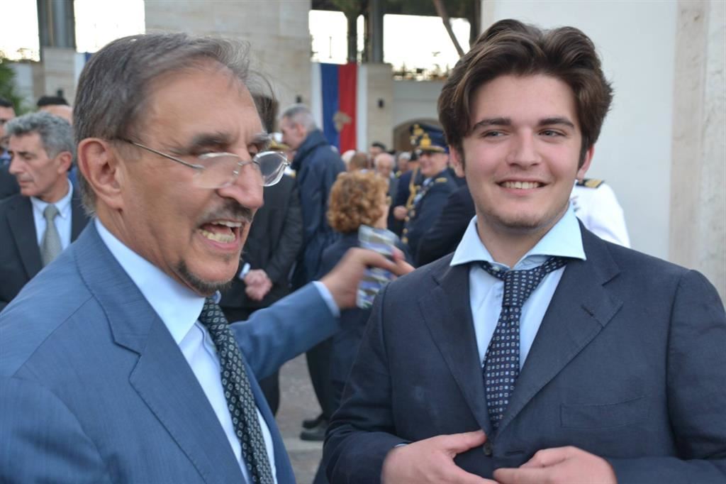 Ignazio La Russa con il figlio Leonardo Apache