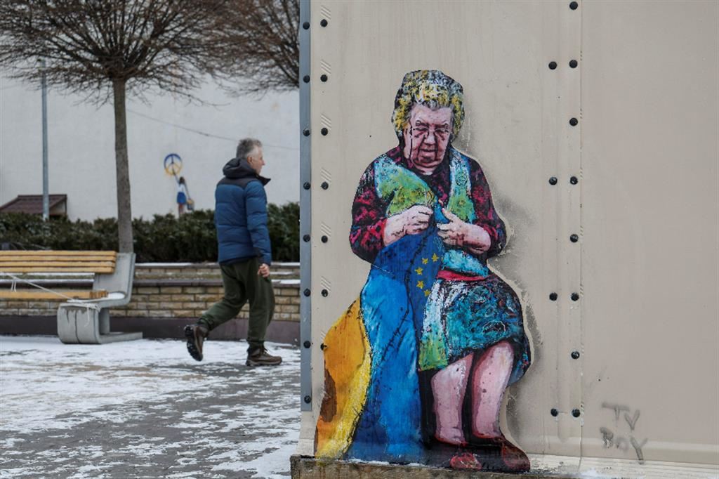 Le opere dello street artist Tvboy a Kyiv, Buča e Irpin