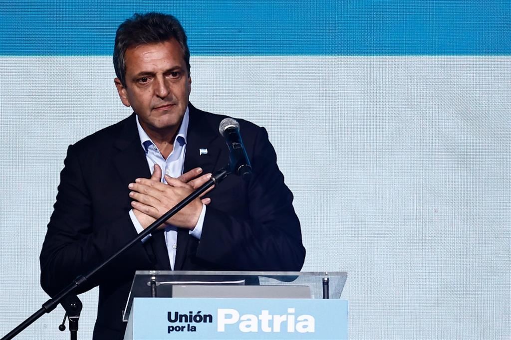 Sergio Massa, ministro dell'Economia uscente e candidato presidente per la coalizione Unione per la patria