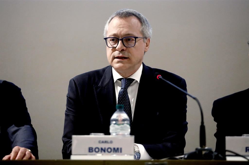 Il presidente Bonomi alla presentazione della nuova sede di Confindustria a Washington, fatta ieri a Milano
