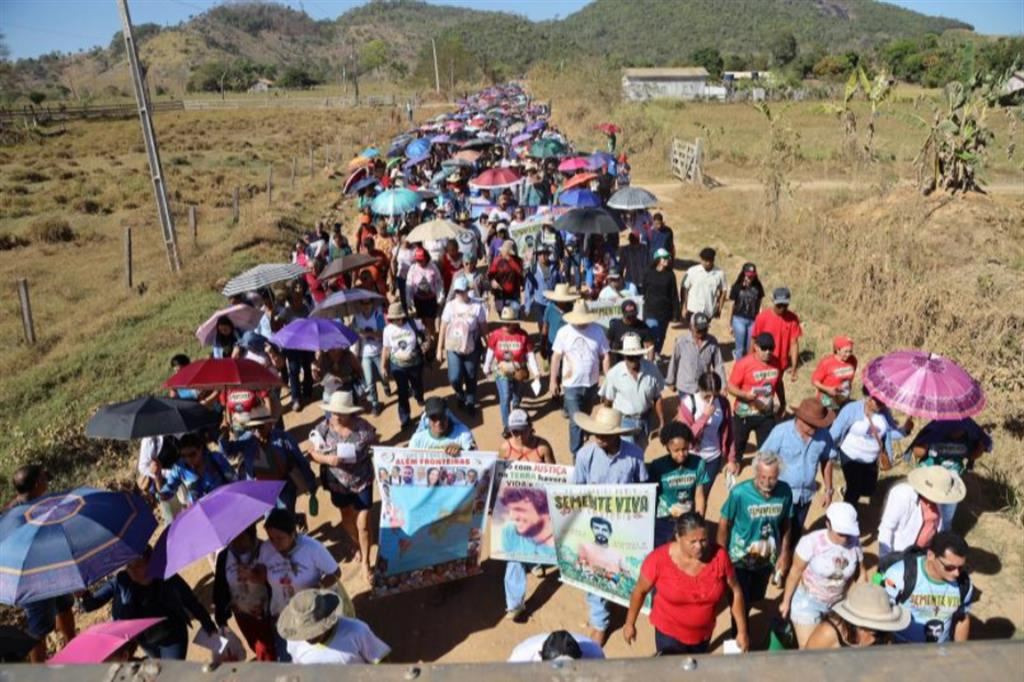 La marcia che domenica scorsa, nel Mato Grosso, ha ricordato il 38° anniversario dell’omicidio del missionario comboniano Ramin