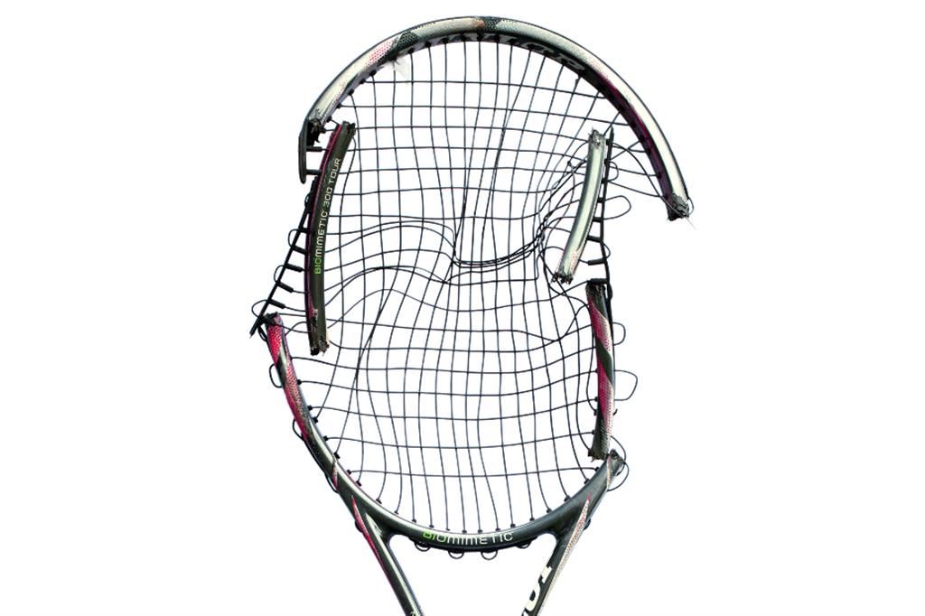 Una delle racchette fotografate da Filippo Trojano per il libro "Smashing rackets"