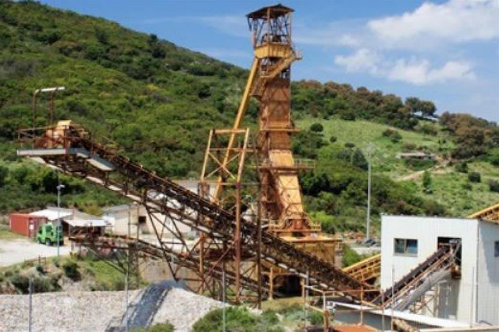 I due pozzi della miniera di Silius, a 50 km da Cagliari occupati dai lavoratori