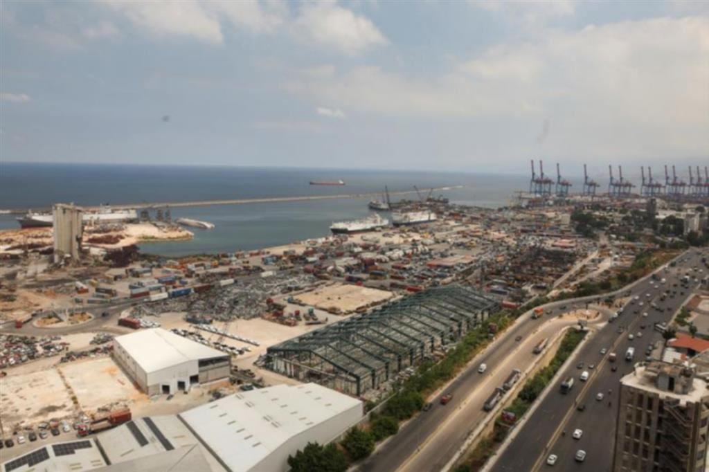 Un'immagine del porto di Beirut