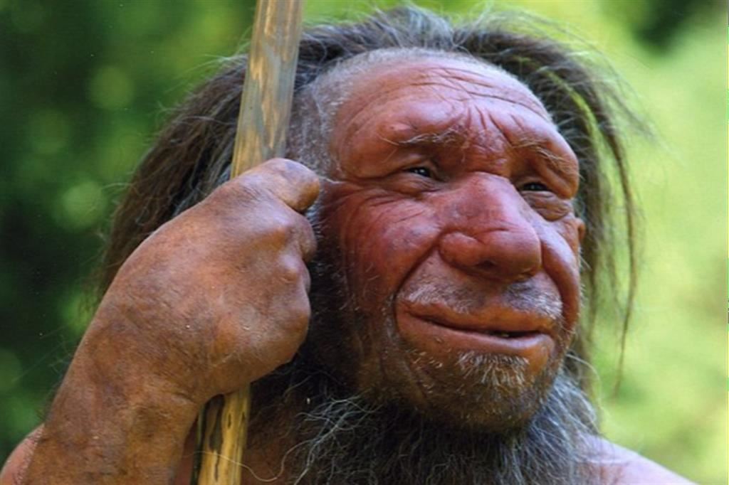 Ricostruzione di un uomo di Neanderthal