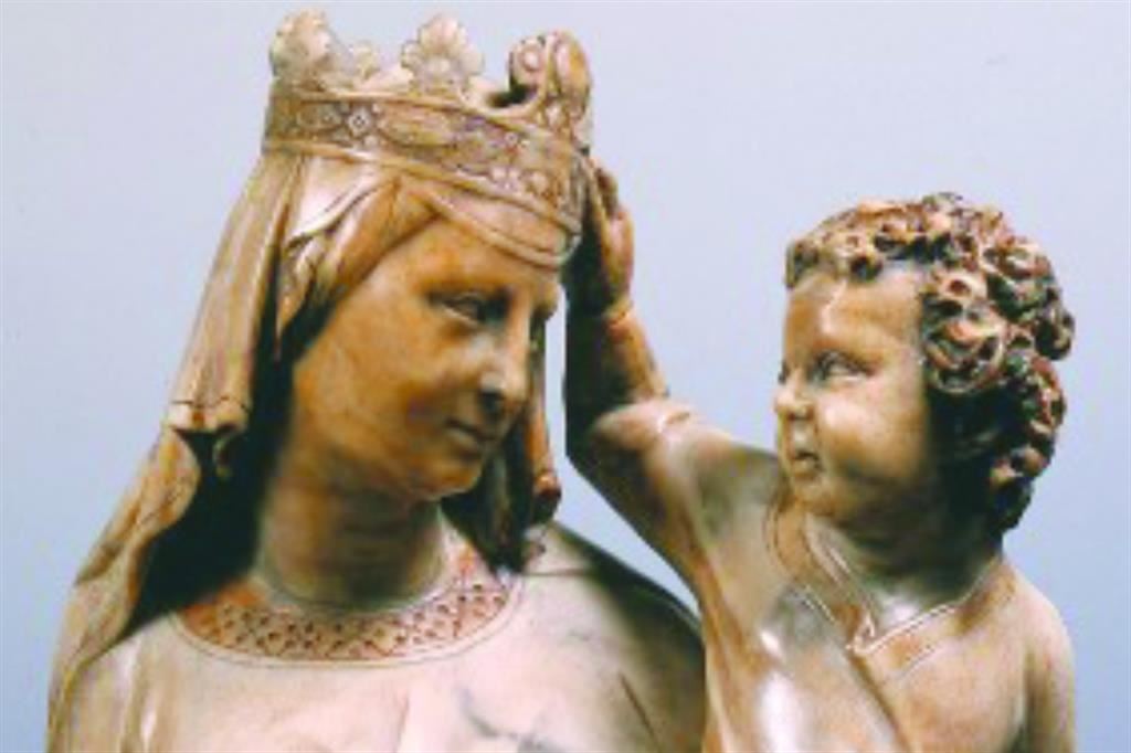 Giovanni Pisano, “Madonna col Bambino” (particolare)
