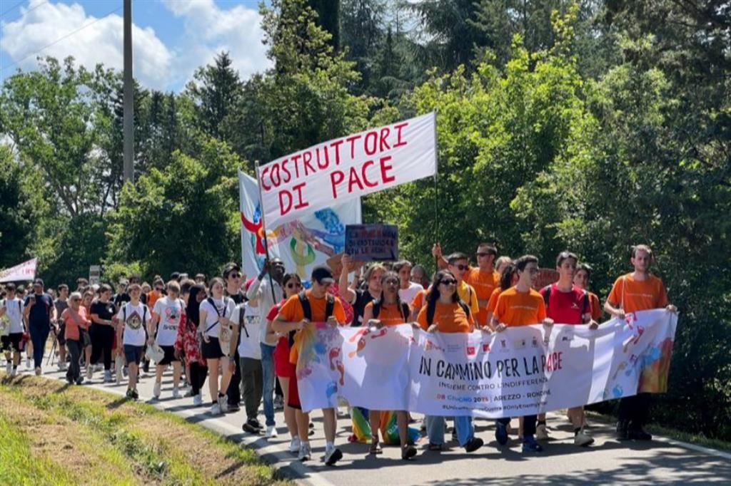 I 3mila giovani in cammino per la pace ad Arezzo con Rondine-Cittadella della pace