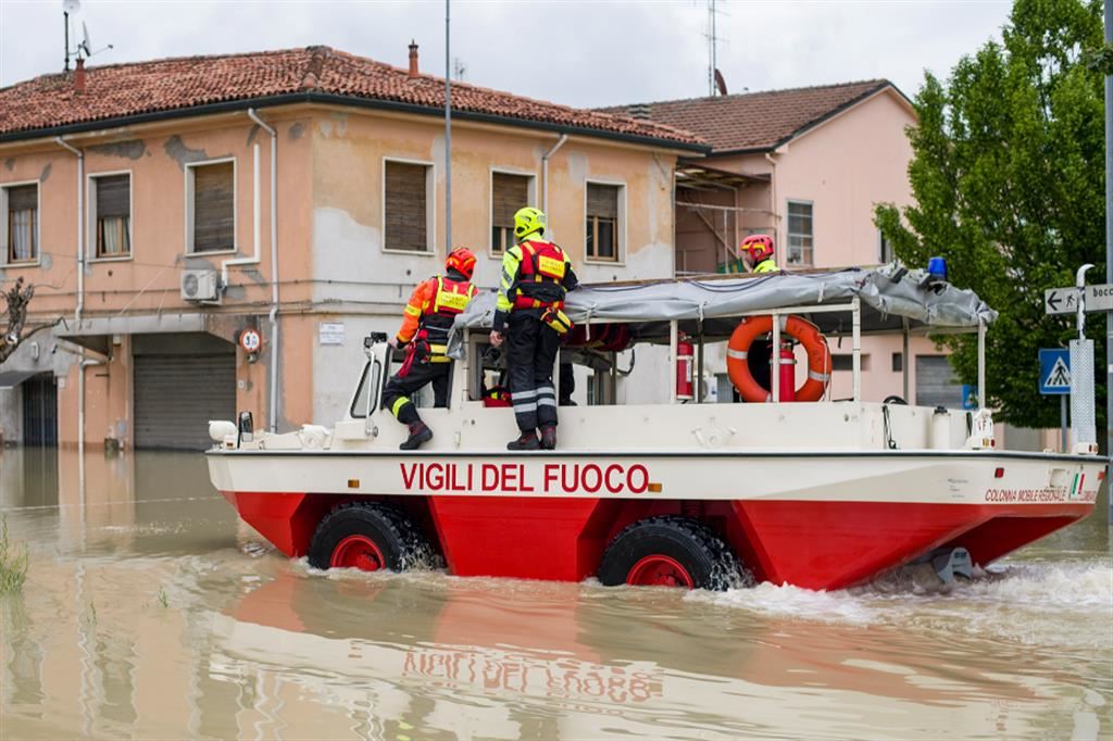 Una drammatica immagine di Faenza dopo l'alluvione dello scorso maggio