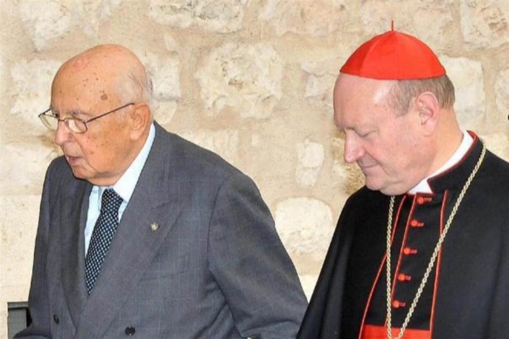 Il presidente Giorgio Napolitano e il cardinale Gianfranco Ravasi