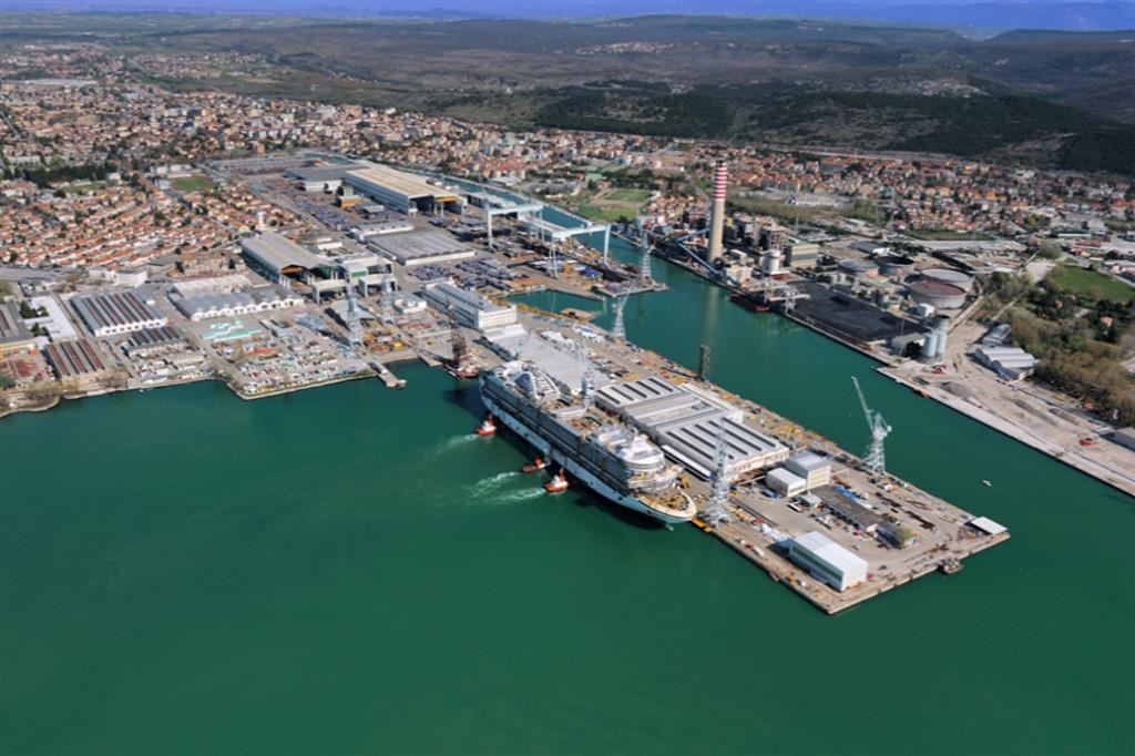 I cantieri navali di Fincantieri a Monfalcone