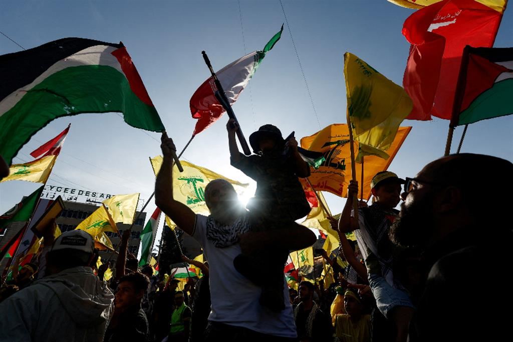 Manifestazione di Hezbollah a Beirut, Libano