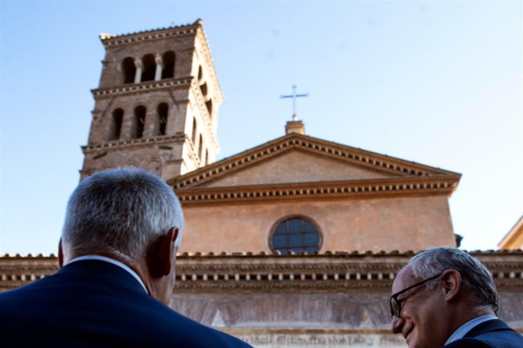 La commemorazione a San Giorgio al Velabro con il sindaco Roberto Gualtieri