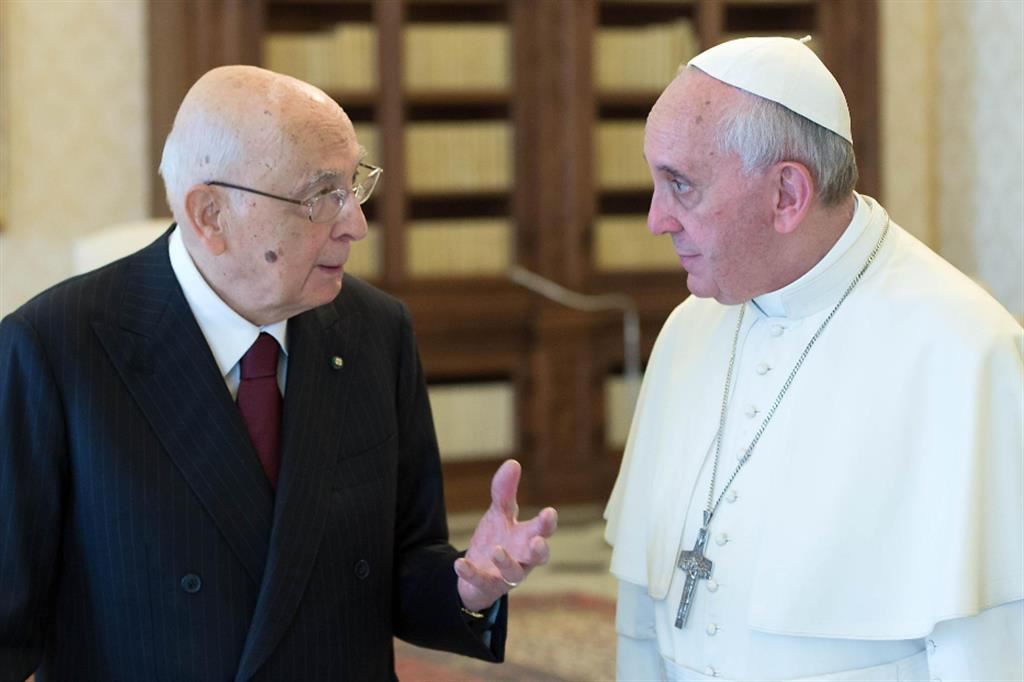 Napolitano e il Papa in Vaticano l'8 giugno 2013