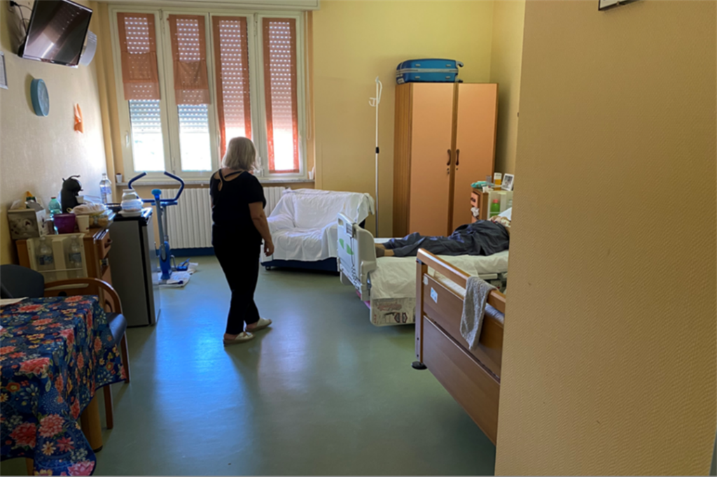 Una stanza dell'hospice di Larino