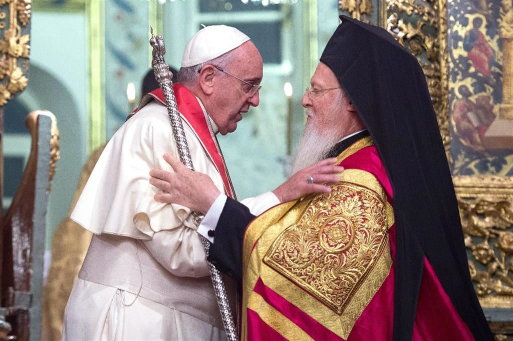 Papa Francesco e il Patriarca Bartolomeo nel 2014