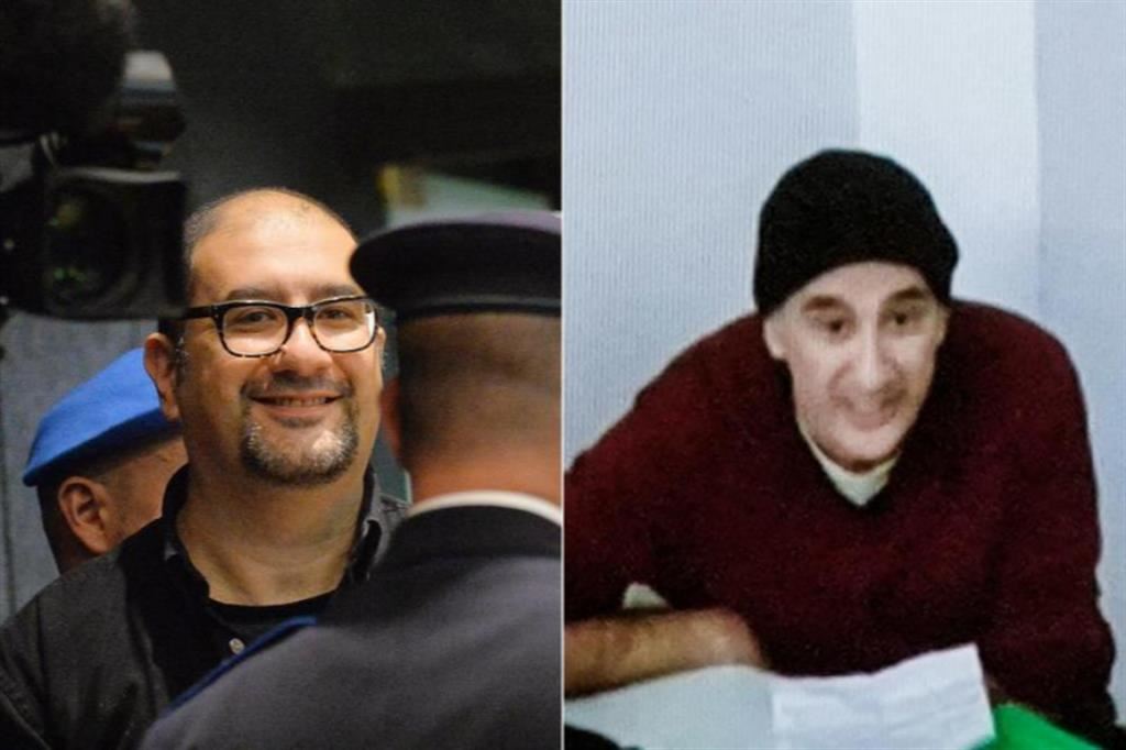 Una combo con due foto di Alfredo Cospito. A sinistra una foto scattata nell'ottobre del 2013, e a destra un'immagine del dicembre 2022, dopo due mesi di sciopero della fame