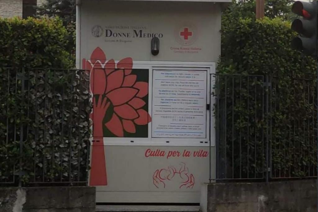 La Culla per la vita della Croce Rossa di Bergamo dove è stata trovata Noemi
