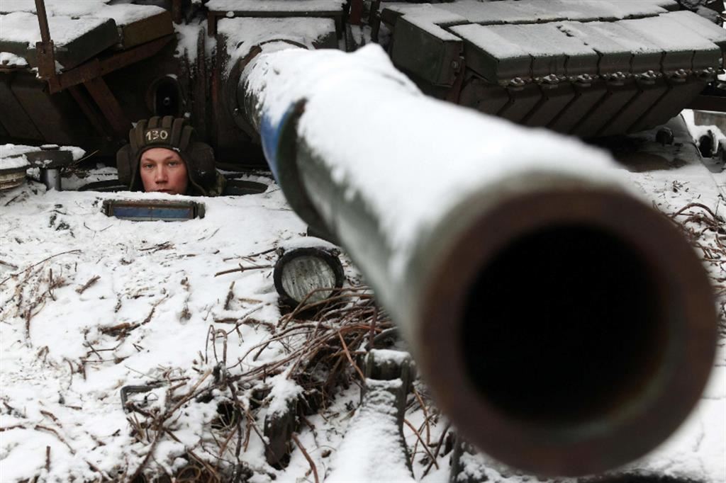 Soldati lungo la prima linea ucraina