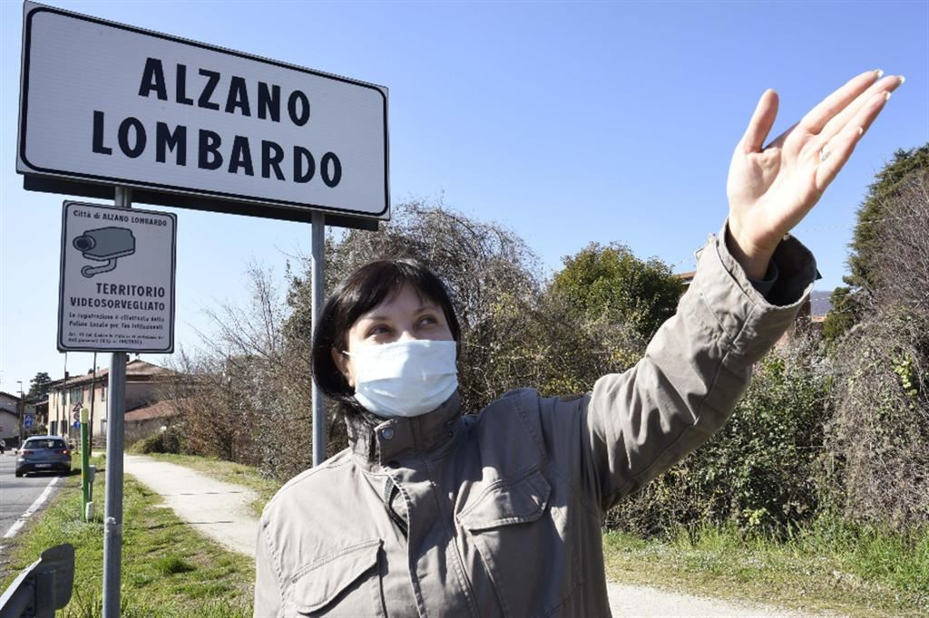 Una foto di repertorio scattata ad Alzano Lombardo, nella Bergamasca, epicentro della pandemia nel 2020