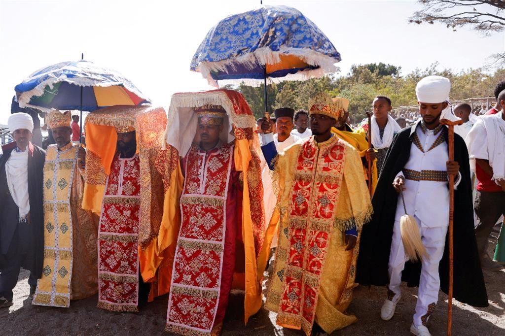 Il clero ortodosso a Batu in Oromia