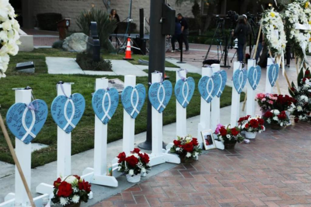 Il memoriale delle vittime di Monterey Park