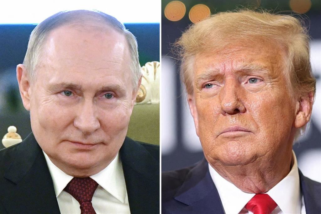 I ritratti del russo Putin e dell'americano Trump
