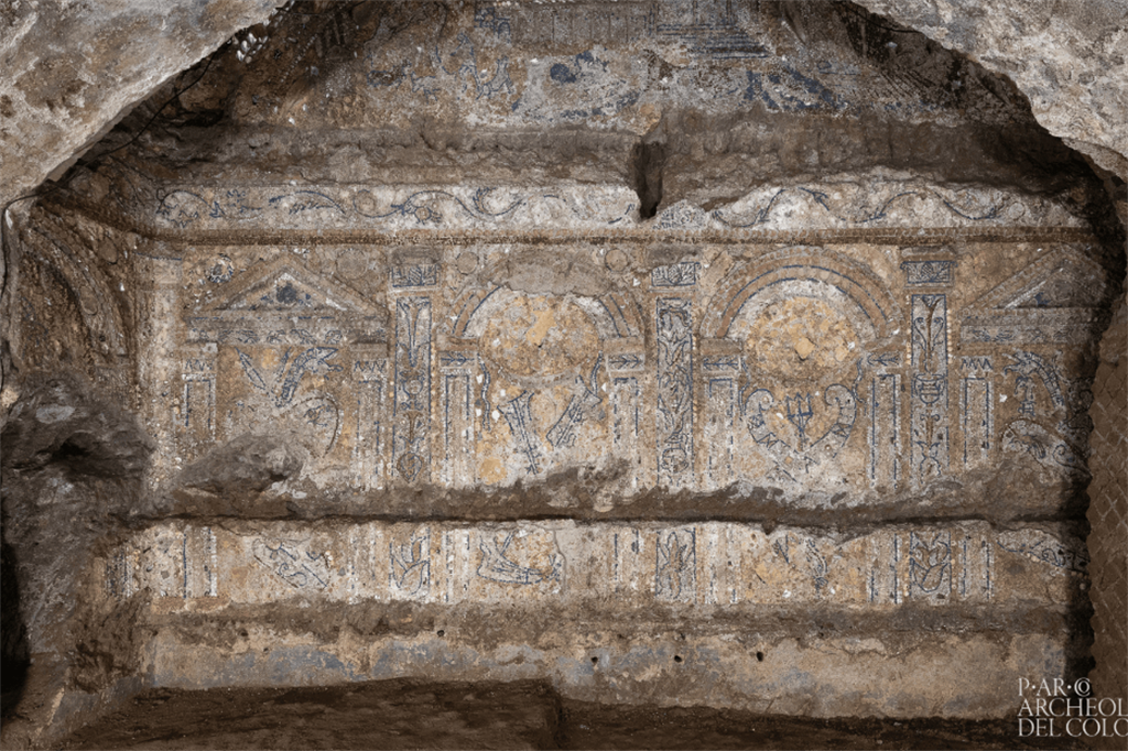Il mosaico ritrovato a Roma all'interno della domus ritrovata tra il Foro e il Palatino