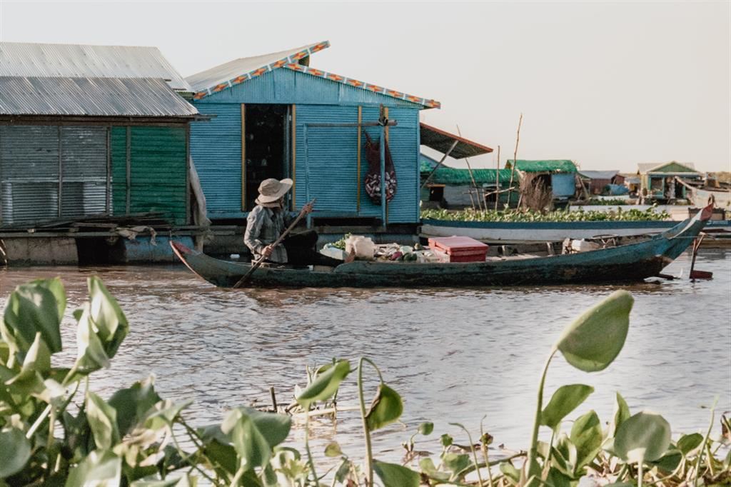 Case sul fiume nella città di Hoi An nella provincia di Quang Nam, nel Vietnam centrale