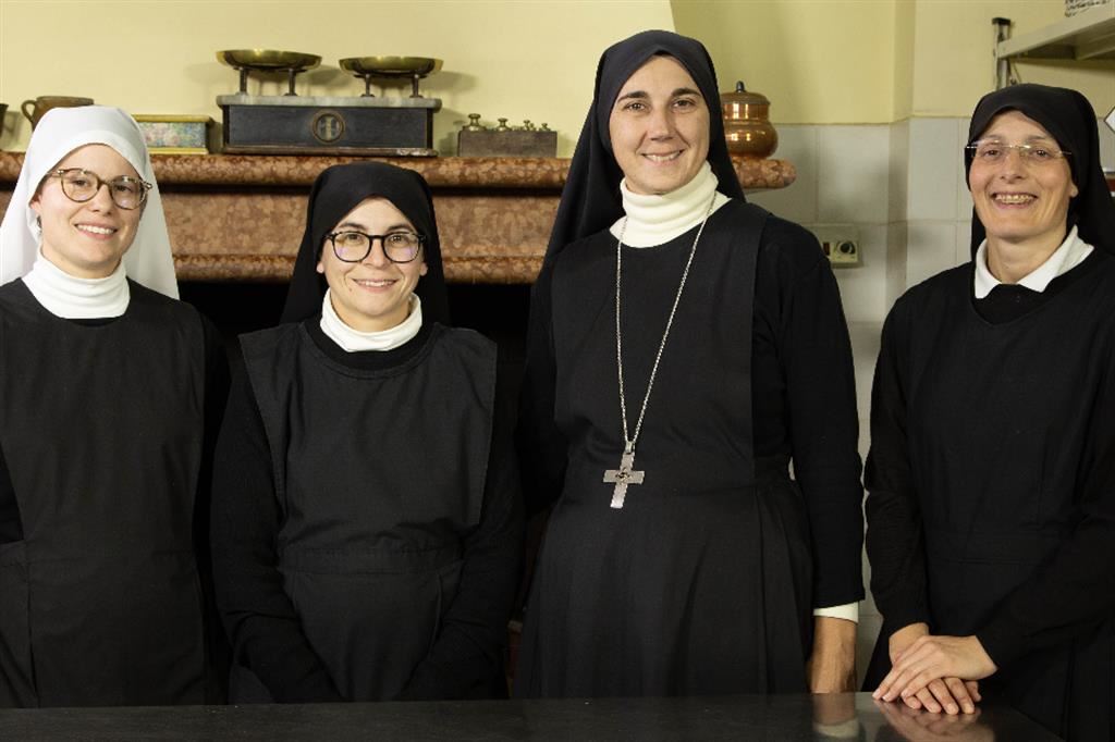 Suor Eleonora suor Miriam, Madre Noemi e suor Debora protagoniste del programma "La cucina delle monache"