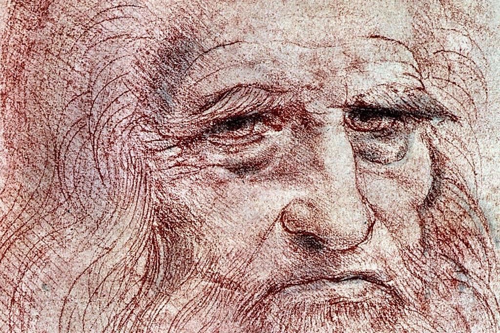 Il celebre autoritratto di Leonardo da Vinci, conservato all'Accademia Albertina di Torino