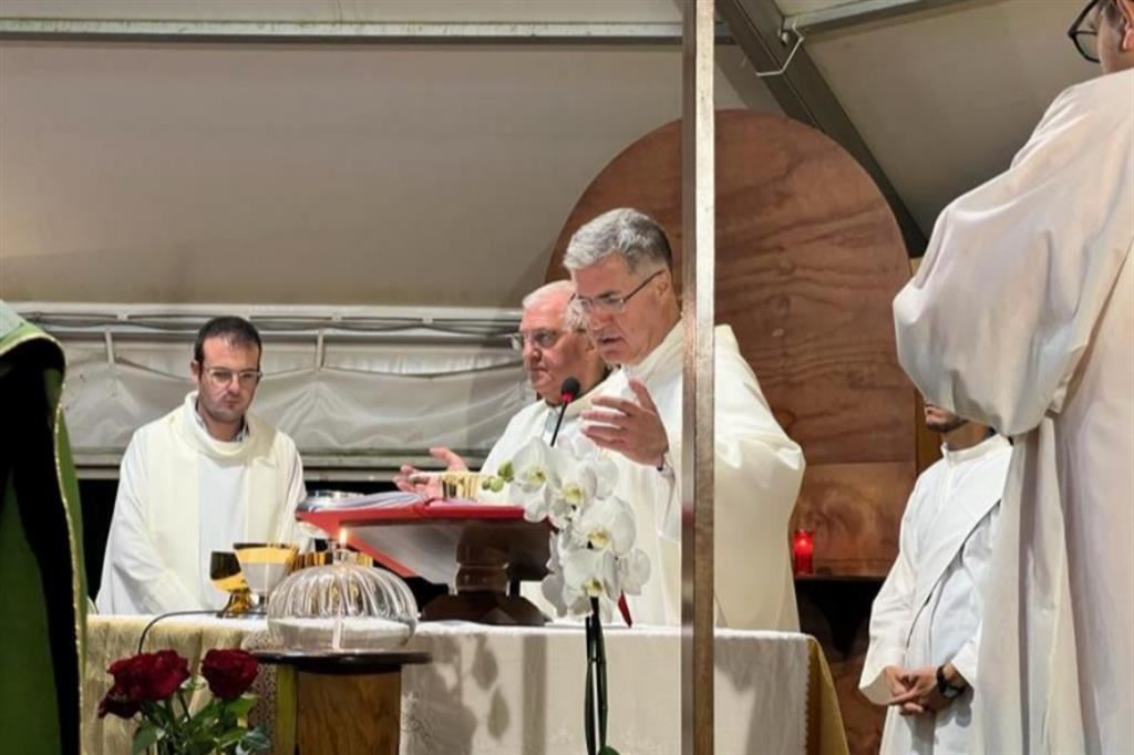 L’arcivescovo di Palermo, Corrado Lorefice, durante la Messa della vigilia di Santa Rosalia