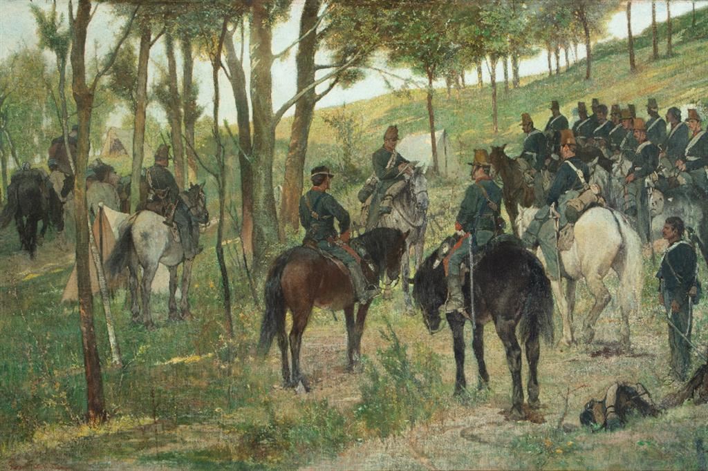 Giovanni Fattori, “L’appello dopo la battaglia del 1866” (particolare)