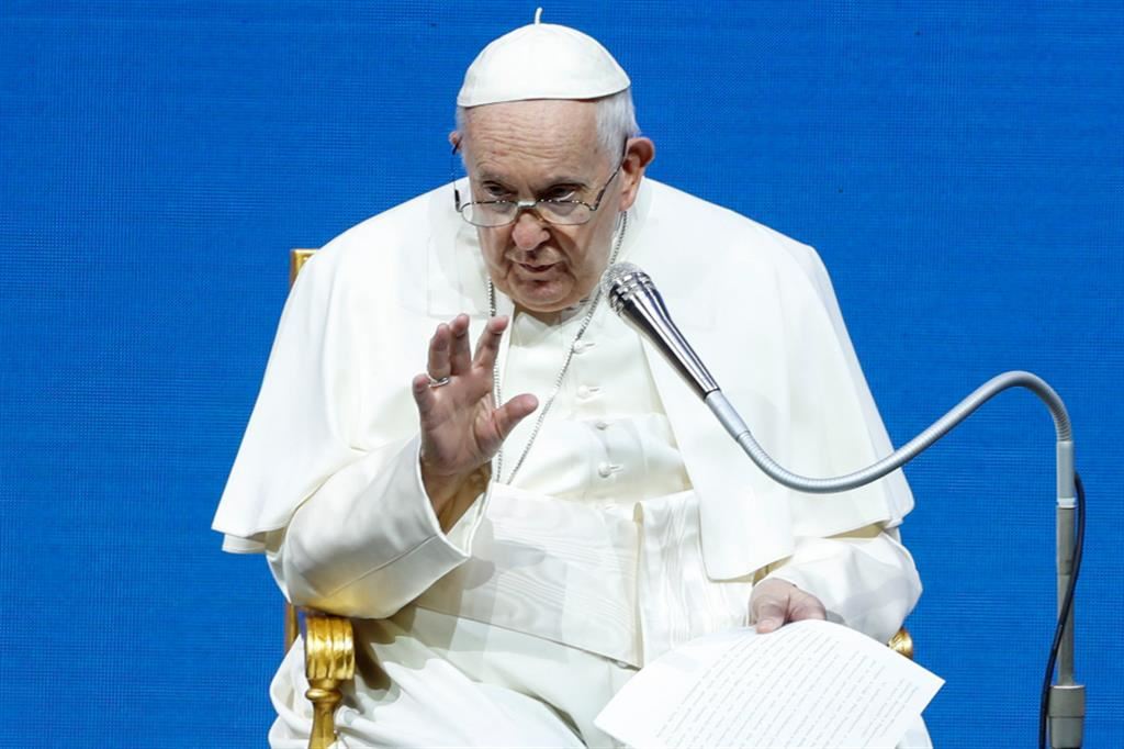 Papa Francesco, intervenuto stamani agli Stati generali della natalità a Roma
