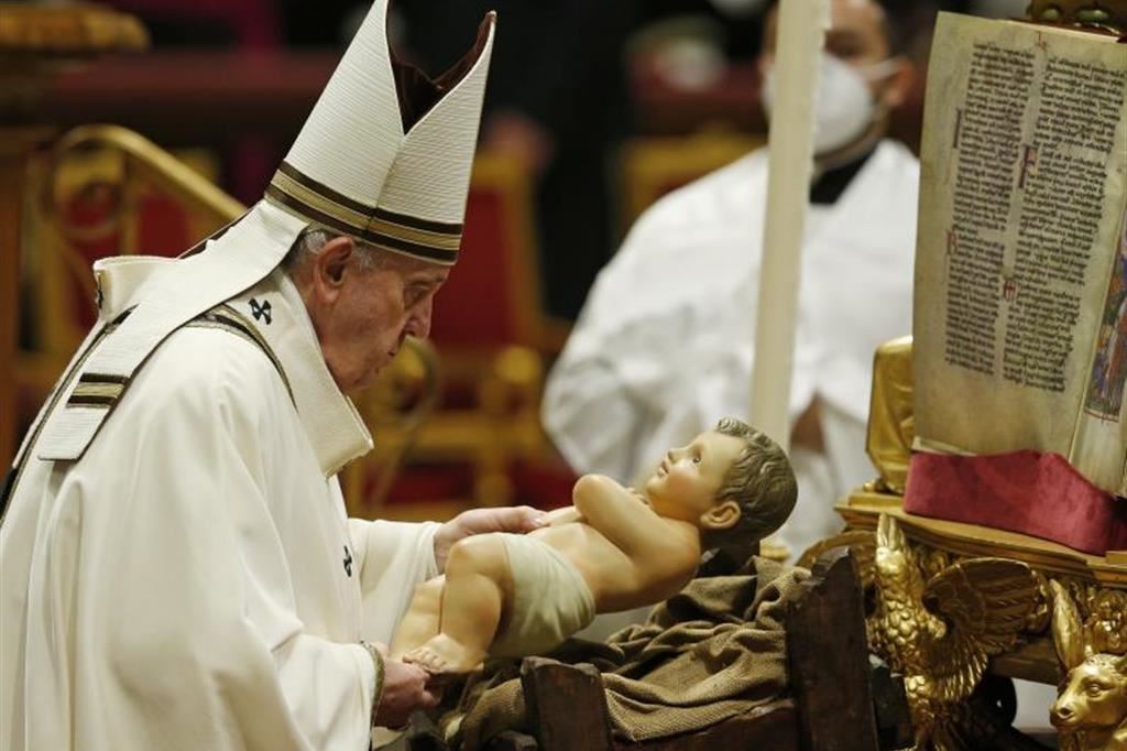 Papa Francesco durante le celebrazioni natalizie