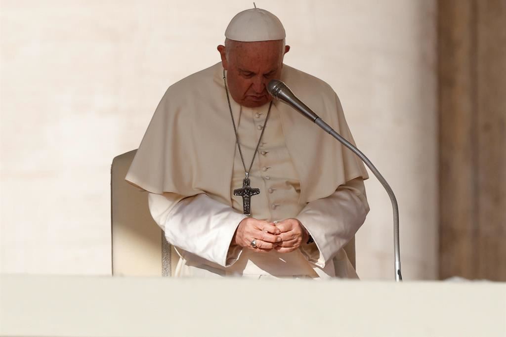 Il Papa stamani durante l'Udienza generale