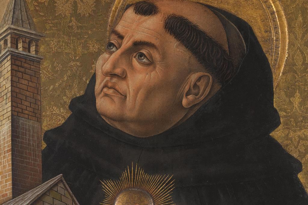 San Tommaso d'Aquino in un dipinto di Carlo Crivelli
