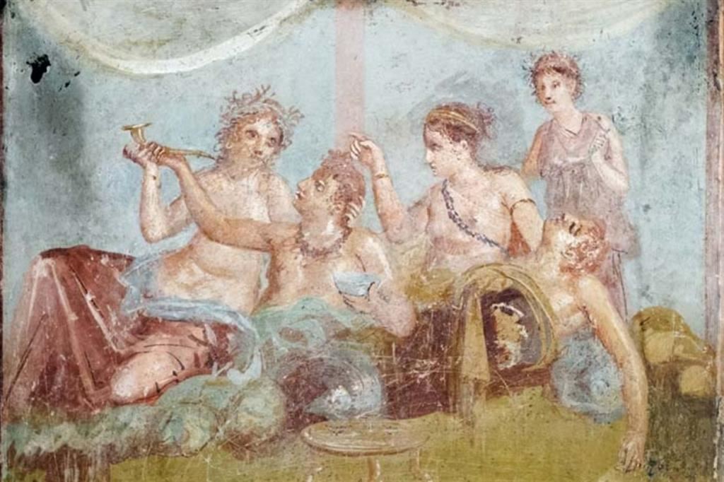 Un affresco della Casa dei Casti amanti a Pompei