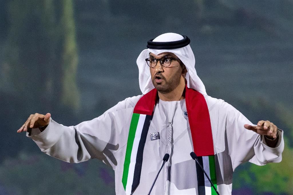 Il sultano Ahmed al Jaber, ministro dell'Industria degli Emirati Arabi e presidente della Cop28