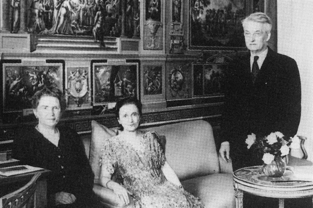 Jacques Maritain con la moglie Raïssa e sua sorella Vera a Palazzo Taverna