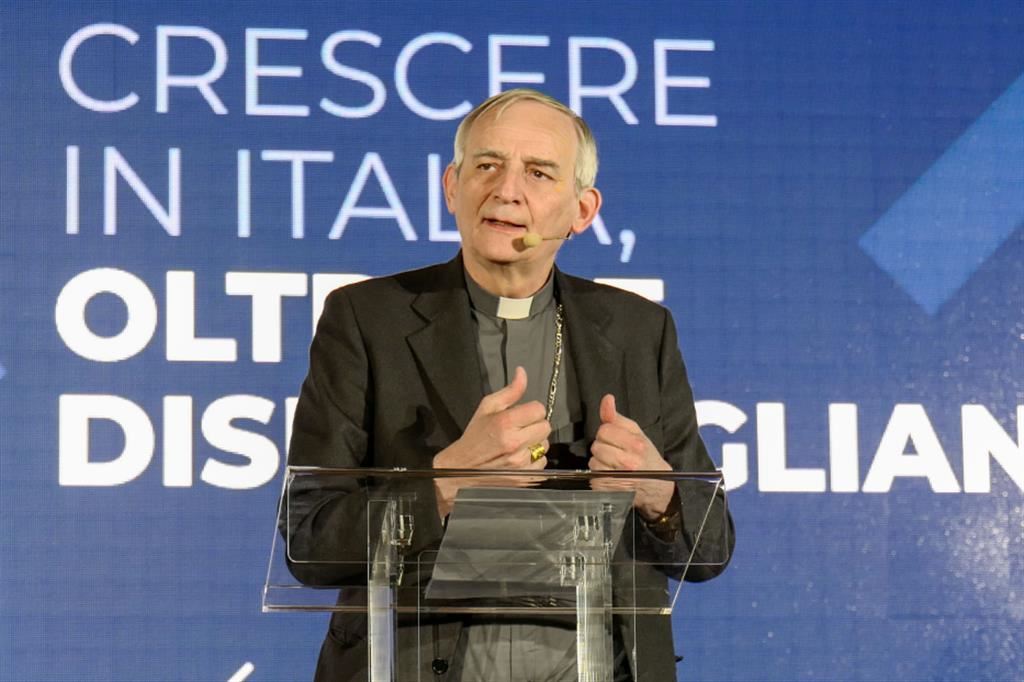 Il cardinale Matteo Zuppi alla presentazione del primo 'Rapporto Disuguaglianze’ della Fondazione Cariplo