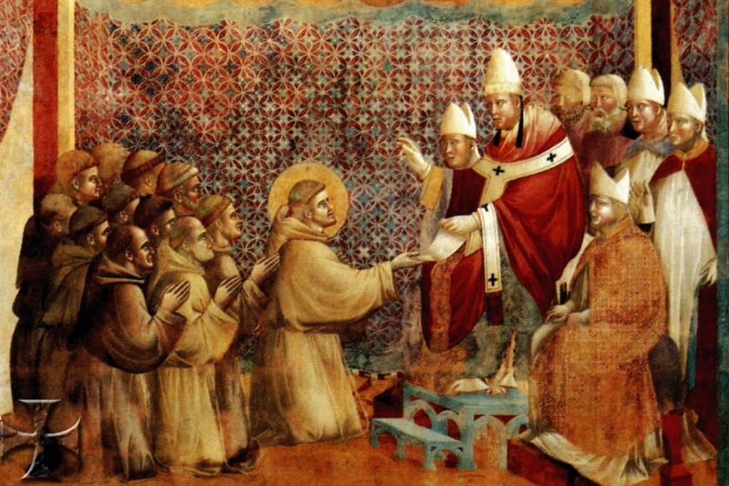 Innocenzo III conferma la Regola francescana. L’opera fa parte del ciclo di affreschi delle Storie di san Francesco della Basilica superiore di Assisi
