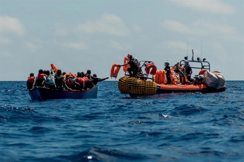 Salvataggio di migranti nel Mediterraneo