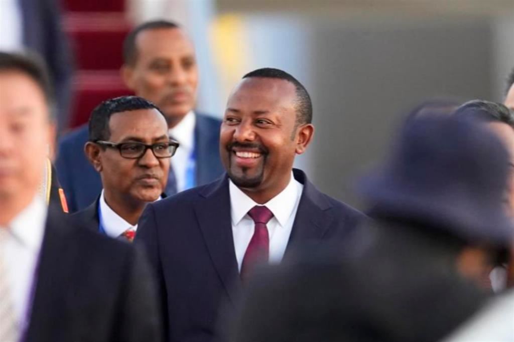 Il premier dell'Etiopia, Abiy Ahmed, all’arrivo al summit sulla Via della Seta a Pechino